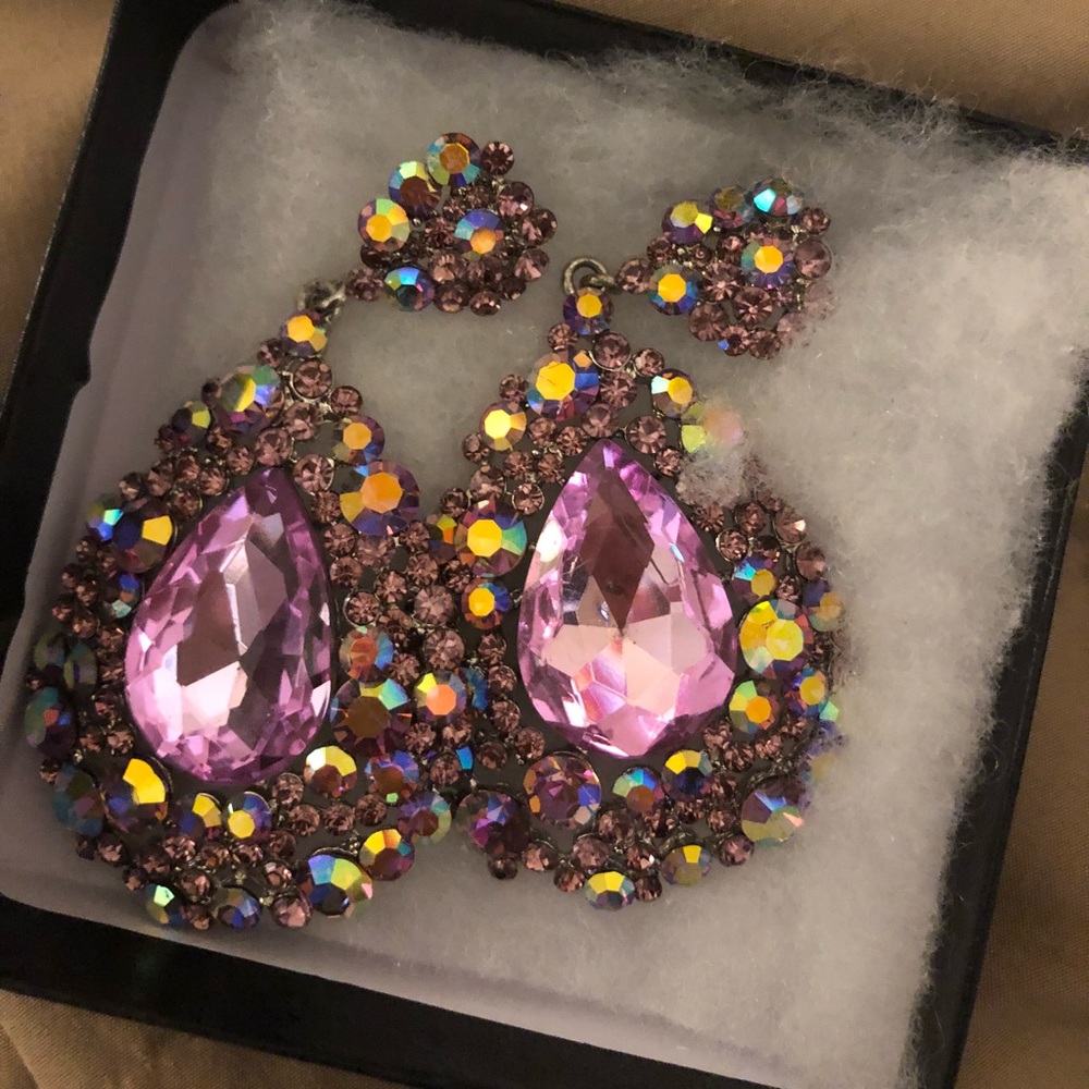 Purple Pageant Earrings